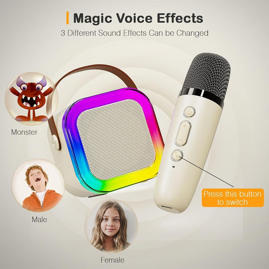 Bluetooth Karaoke Speaker with Mic & Lights