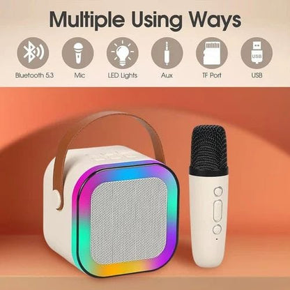 Bluetooth Karaoke Speaker with Mic & Lights