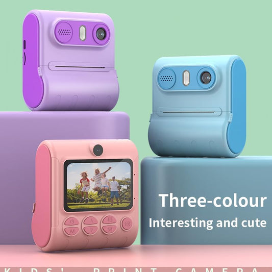 Kids Camera instant print with Cartoon appearance, dual camera