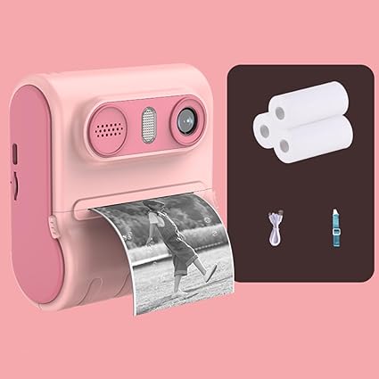 Kids Camera instant print with Cartoon appearance, dual camera