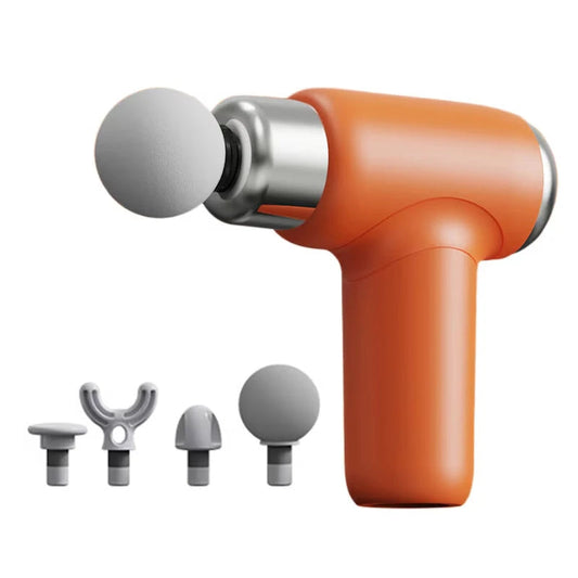 UltraGun Mini Massage Gun – Portable Deep Tissue Massager | 6-Speed Percussion Therapy with 4 Heads – For Neck, Back, Shoulder & Full Body Relief (White)