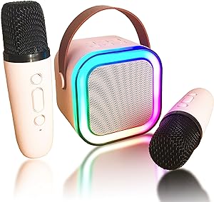 Bluetooth Karaoke Speaker with Mic & Lights