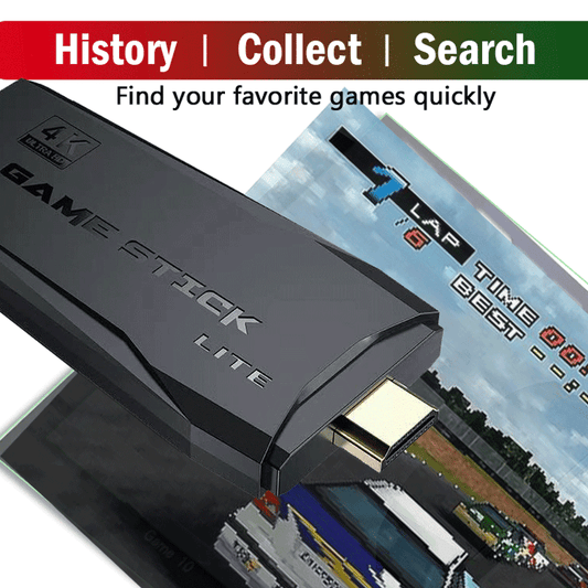 Wireless 4K Game Console with 9 Emulators & Gamepads