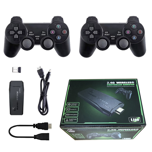 Wireless 4K Game Console with 9 Emulators & Gamepads