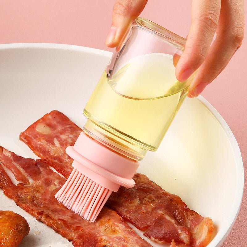Silicone Oil Bottle with Brush – BBQ & Baking Tool